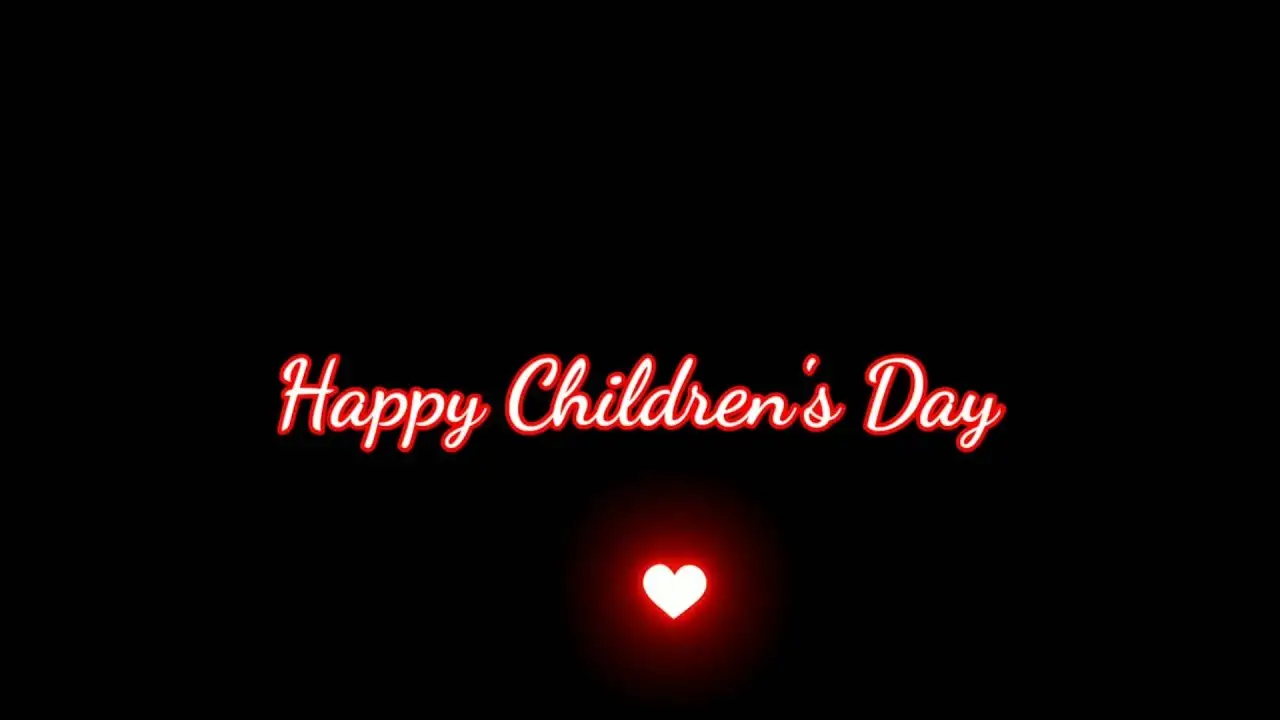Happy Childrens Day Black Screen Status Video