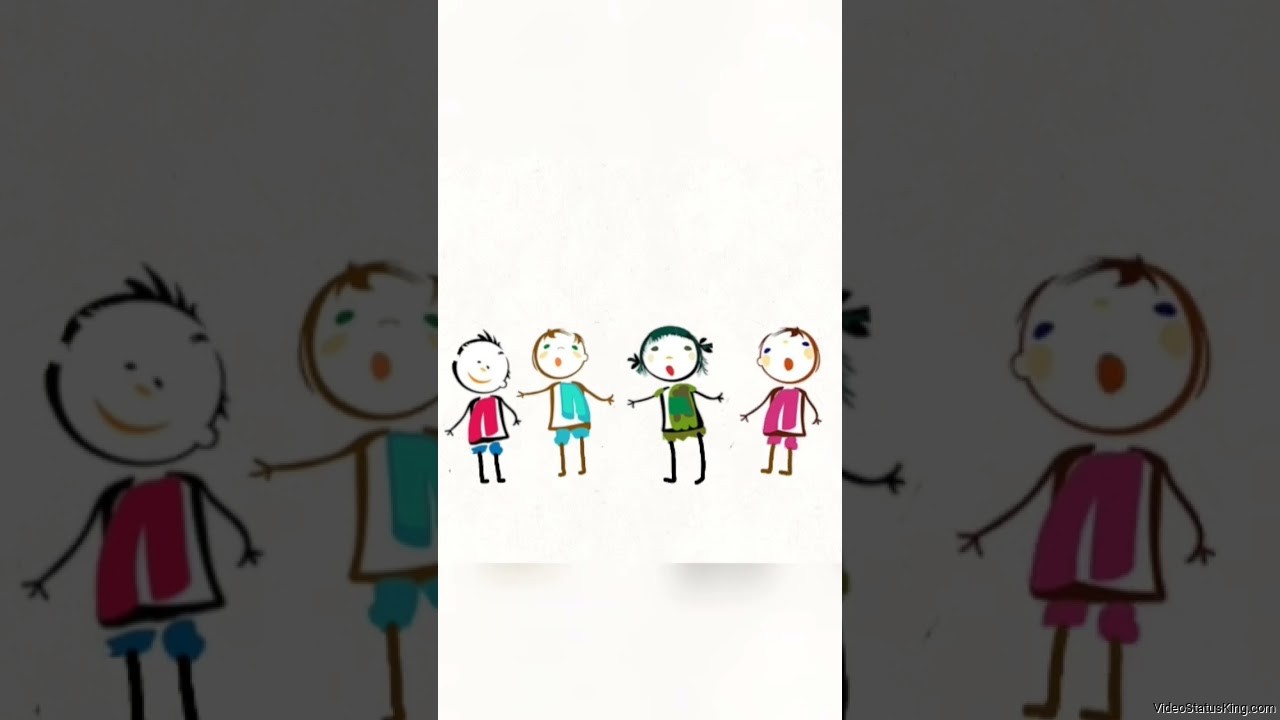 Happy Childrens Day Full Screen Cartoon Status Video