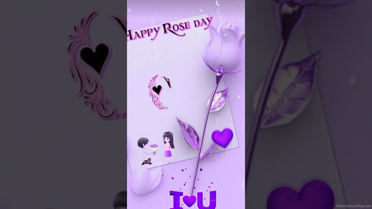 Happy Rose Day C Letter Status Video